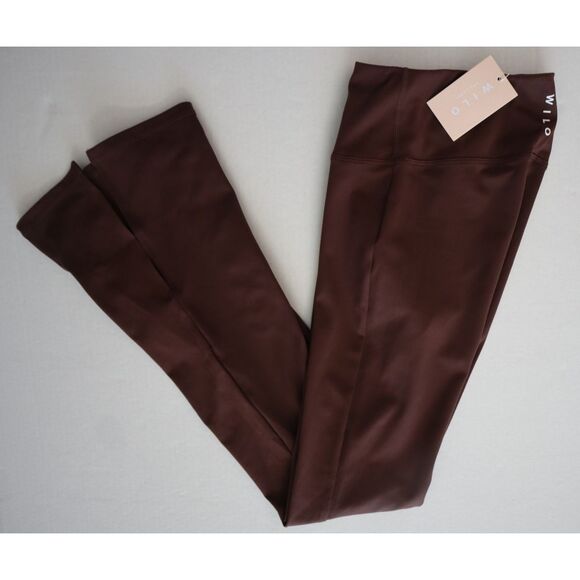 Wilo The Label WL-239 Women Sz S Chocolate Brown Flare Leg Leggings & Sports Bra - Picture 12 of 15